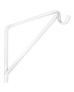 NH - Shelf/Rod Bracket - Welded - Fits 1-3/8" Dia. Closet Rod - White