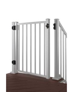 Trex Gate Kit - Aluminum Adj. 36" Gate Kit with Square Balusters - White