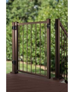 Trex Gate Kit - Aluminum Adj. 36" Gate Kit with Round Balusters - Bronze