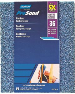 ProSand - Sanding Sponge - 4-1/2"x5-1/2"x3/16" -  36-Grit/Extra Coarse - 2ct