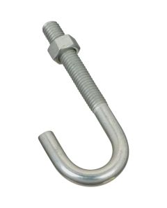 NH - J-Bolt w/Hex Nut - Zinc - .3725x3.75 (3/8x3-3/4")