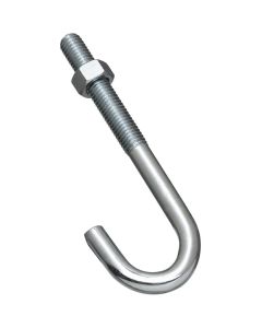 NH - J-Bolt w/Hex Nut - Zinc - .5x6 (1/2x6") 