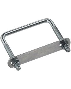 NH - U-Bolt w/Plate & Nuts - Square - Zinc - .3725x3.625x4 (3/8x3-5/8x4")