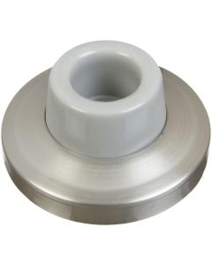 NH - Door Stop - Rnd Rubber Bump Wall Mount - Satin Nickel