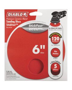 Diablo - Sanding Disc - 6" - 120-Grit/Fine - 5ct