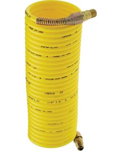 Air Hose - Coiled - 1/4" MNPT - 200psi - 1/4" x 25ft - Nylon