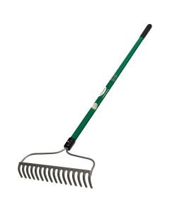 Landscapers - Rake - Bow - 16 Metal Tines - Fiberglass Handle - 60"