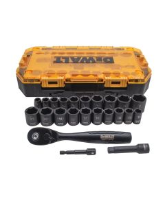 Dewalt - Impact Deep Socket Combo Set - 3/8" Drive - 7/16"-1" & 12mm-21mm - 23pc