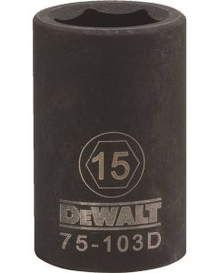 Dewalt - Impact Socket - 1/2" Drive - 15mm