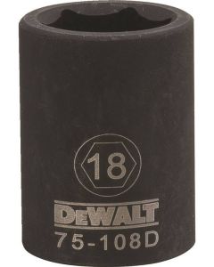 Dewalt - Impact Socket - 1/2" Drive - 18mm