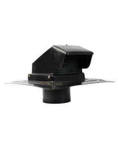 Roof Vent Cap w/Stem - Plastic - 6" - Black #559439