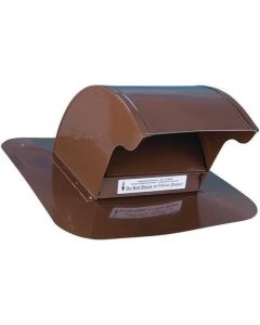 Roof Vent w/Flapper - Metal - 4" - Brown