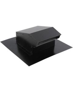 Roof Vent w/Flapper - Metal - 6" - Black