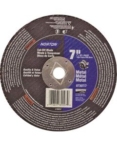 Norton - Grinding Wheel - Metal - Aluminum Oxide - 7"x1/8" - 5/8" Arbor - Type 1