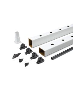 Trex Select - Rail & Blstr Kit - 6'x36" Horizontal - WT Top/Btm Rail - Black Rnd Alum Blstr