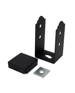 Simpson Outdoor Accents - APB44R - Ornanmental Rough Post Base 4x4 - Z-Max w/Black Powder Coat