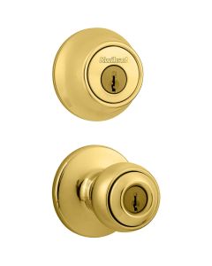 Kwikset - Polo - Keyed Entry Knob - Polished Brass - 400P3CPK6