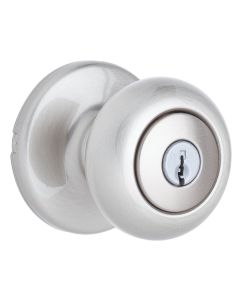 Kwikset - Cove - Keyed Entry Knob - Satin Nickel - 400CV15CP 