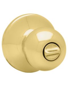 Kwikset - Polo - Privacy/Bed/Bath Knob - Polished Brass - 300P3CP 