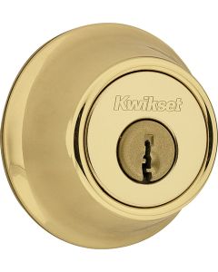 Kwikset - Deadbolt 660 - SmartKey Single Cylinder - Polished Brass - 6603CPRCALRCSK6