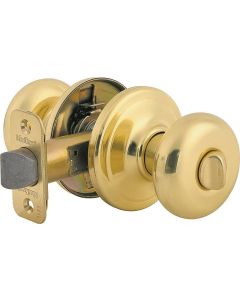 Kwikset - Juno - Privacy/Bed/Bath Knob - Polished Brass - 730J3CP 