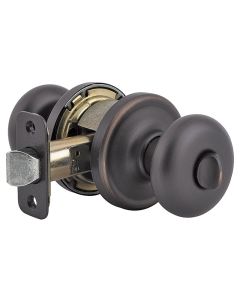 Kwikset - Juno - Privacy/Bed/Bath Knob - Venetian Bronze - 730J11PCP 