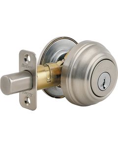 Kwikset - Signature 980 - Deadbolt K1S Single Cylinder - Satin Nickel - 98015SMTCP 