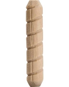 Dowel Pin - Spiral Groove 1/4"x1-1/4" (20pk)