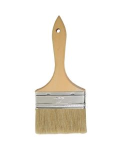 Chip Paint Brush - White Natural Bristle - 4"