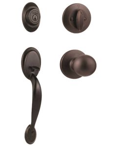 Kwikset - Dakota - Handleset w/Keyed Deadbolt & Interior Polo Knob - Venetian Bronze - 687DAXP SMT 11P