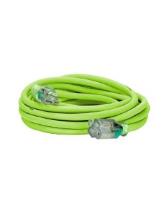 Flexzilla - Extension Cord - Pro - Extreme All Weather w/Lighted Plug - Green - 12/3 x 25'