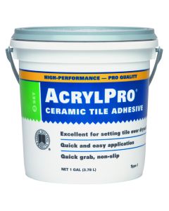 AcrylPro - Ceramic Tile Adhesive - Liquid Paste - White - 1 Gallon Pail