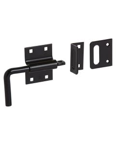 NH - Slide Bolt w/Surface Mount & 90* Strike Plate - 1.5" - Black