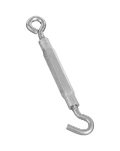 NH - Turnbuckle w/Eye & Hook - Aluminum/Zinc - .25x7.5 (1/4x7-1/2")