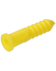 Ribbed Plastic Anchor - Yellow - #4-#6-#8x7/8"