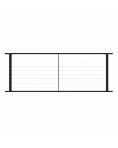 Fortress - FE26 - Cable Rail - Horizontal Panel - Level - 40"x 8' - Black Sand