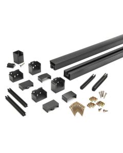 Trex Signature - Panel 6' - Horizontal Rail - Glass Kit - Black (1/4" Tempered Glass to be sourced seperately)