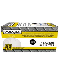 Vulcan - Kitchen Trash Bags - 13Gal - 50ct