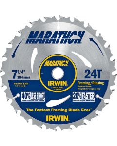 Irwin - WeldTech™ - Marathon Circular Blade - 7-1/4" x 24T - 5/8" Arbor