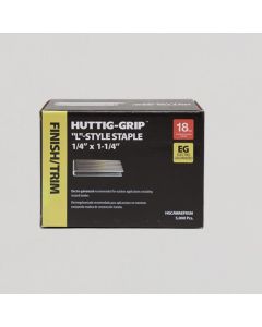 HuttiGrip - Staple L-Series - Narrow Crown - 18Ga - 1/4" x 1-1/4" - EG - 5M    