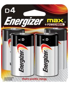 Energizer "D" Batteries 4-pack