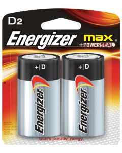 Energizer "D" Batteries 2-Pack