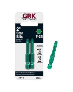 GRK - Torx Bit - T-25 - 2" (Green) 2ct