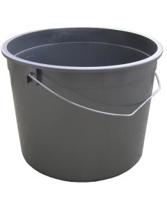 Pail/Bucket w/Handle - 5Qt - Gray - Plastic 