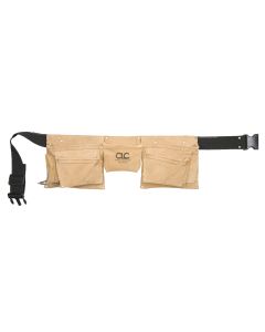 CLC - Tool Works™ - Tool Belt - Contractor Grade w/Suede Pouches - 1 Steel Hammer Loop - 8 Pocket - #I370X3