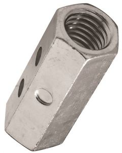 Coupling Nut w/Window - Coarse - Zinc - 5/8" - 11tpi 