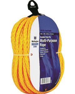 Rope - Hollow Braided Poly - 3/8"x50' - Yellow