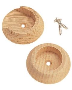 Closet Pole Socket - Wood - 1-3/8" - Pair