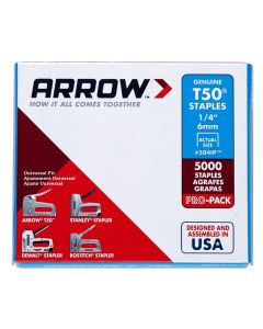 Arrow Staples T50 - 3/8" Crn - 1/4" Leg - 5M/Box