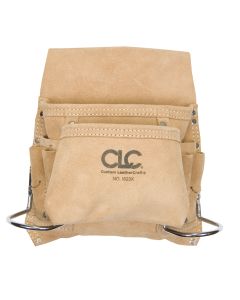 CLC - Tool Works™ - Tool Pouch - Carpenter Nail & Tool Suede Leather Pouch -  8 Pocket - #I823X (No Belt)